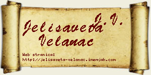 Jelisaveta Velanac vizit kartica